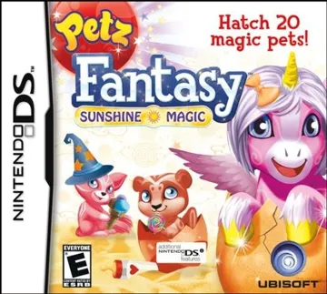 Petz Fantasy - Sunshine Magic (USA) (En,Fr,Es) (NDSi Enhanced) box cover front